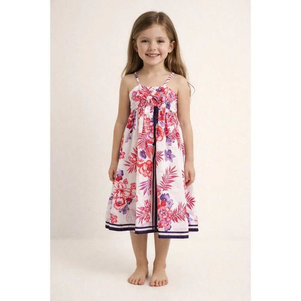 Old Navy Girls Floral Halter Dress Size M Pink‎ Purple Tropical Sundress